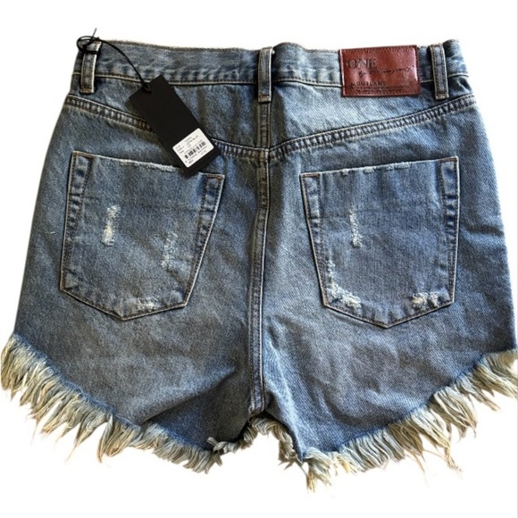 One Teaspoon Johnni Blu Outlaws Jean Shorts NWT - Picture 2 of 5